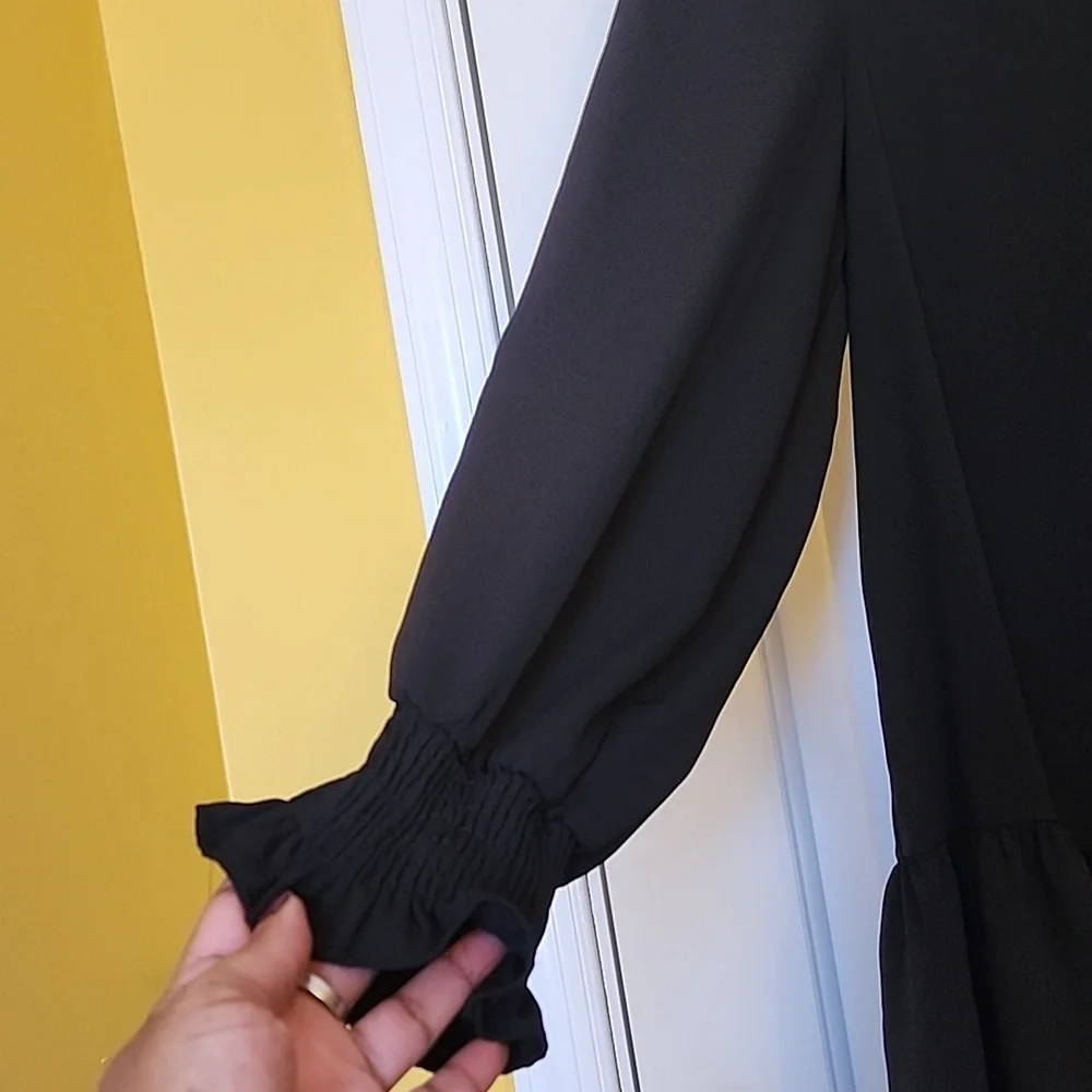 Nine West Black Long Sleeve Swing Dress - Picture 6 of 12